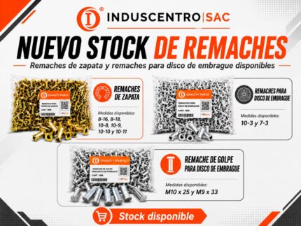 Remache de zapata y remache de embrague
