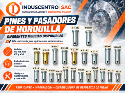 : Pines y Pasadores de Horquilla Zincados | M6 a M14 | Induscentro Perú